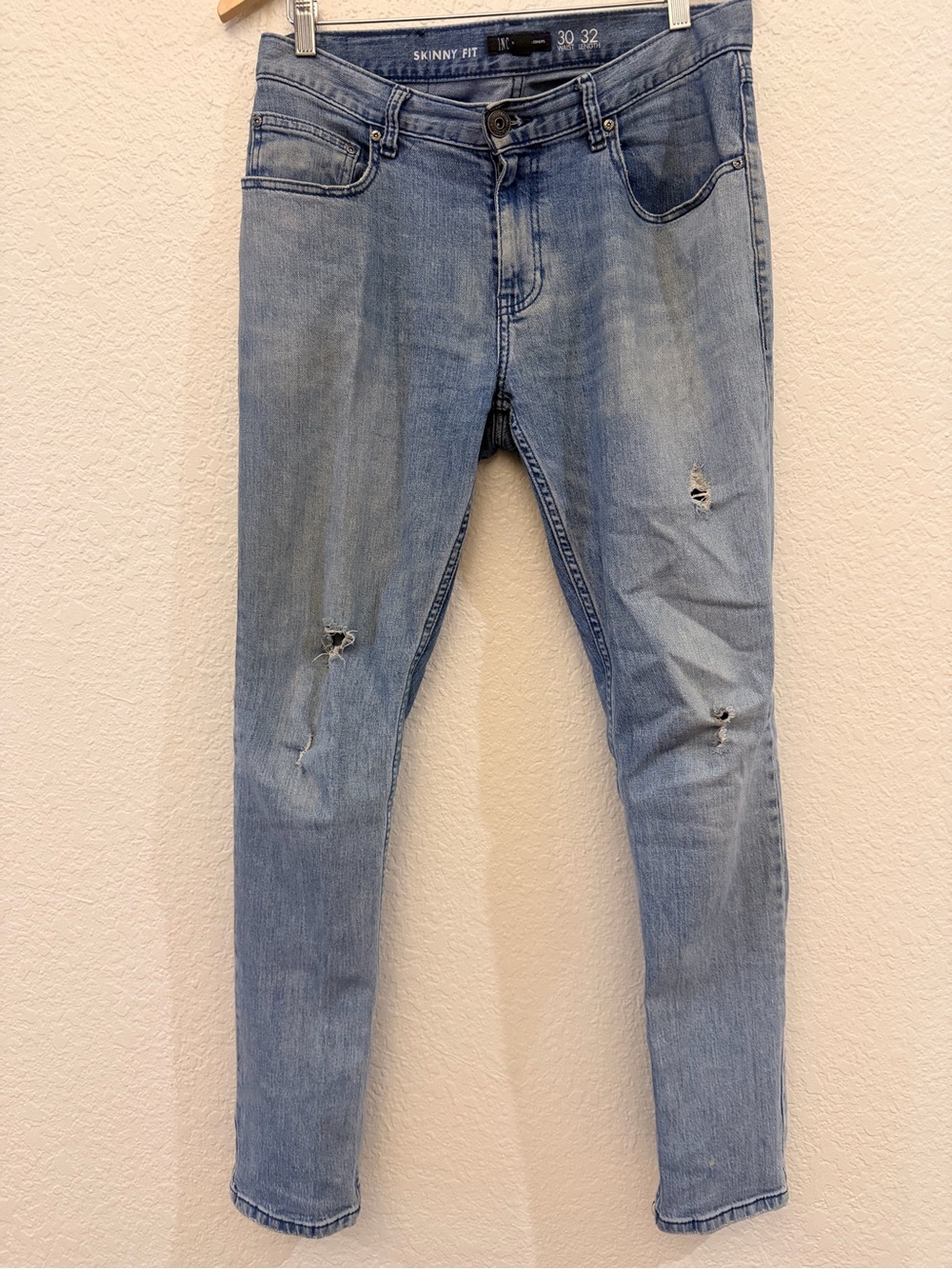 INC International Concepts Light Blue Skinny Jeans for Men